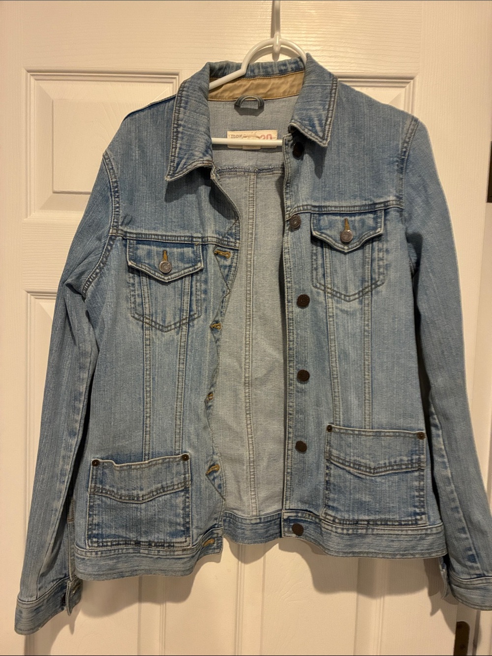 Eddie Bauer medium tall Light Blue Women’s Denim Jacket -